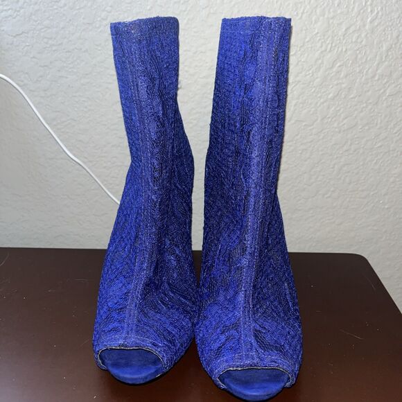 GUESS Arya Cobalt Mid Calf Lace Booties Size 9 - Picture 6 of 7